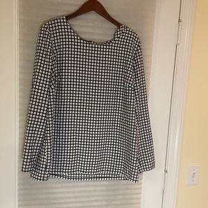Black and White Checked Blouse